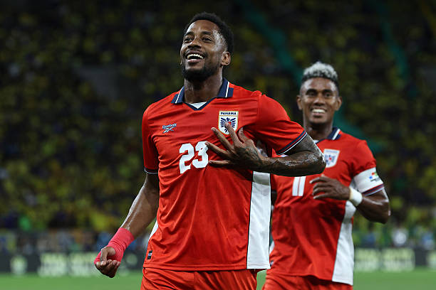 RIO DE JANEIRO, BRAZIL - MAY 31: Michael Murillo of Panama his team's first goal scored by an goal by Matheus Cunha of Brazil (not in frame) during the international friendly match between Brazil and Panama at Maracana Stadium on May 31, 2026 in Rio de Janeiro, Brazil.