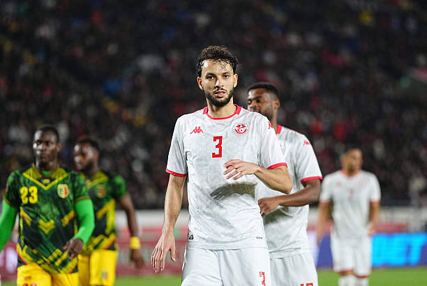 Montassar Omar Talbi of Tunisia looks on during the AFCON r16 match between Mali and Tunisia at Mohammed V stadium, Casablanca, Morocco on January 3, 2026.