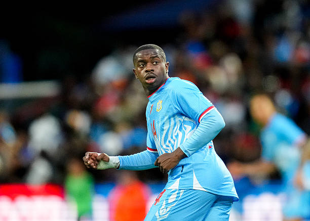 Noah Sadiki (DR Congo) looks on during UEFA International Friendly, DR Congo and Denmark, Stade Maurice Dufrasne, Liege, Belgium on June 03 2026.