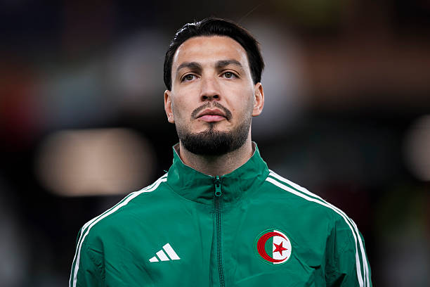 STADIO LUIGI FERRARIS, GENOA, ITALY - 2026/03/27: Ramy Bensebaini of Algeria looks on prior to the friendly football match between Algeria and Guatemala. Algeria won 7-0 over Guatemala.