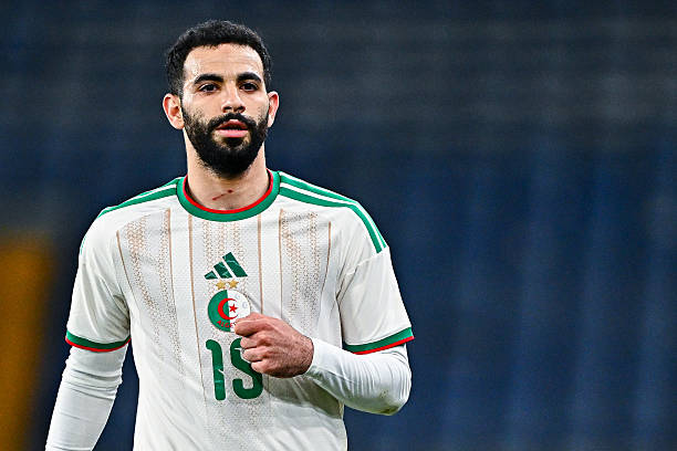 GENOA, ITALY - MARCH 27: Rayan Aït-Nouri of Algeria looks on during an international friendly match between Algeria and Guatemala at Stadio Luigi Ferraris on March 27, 2026 in Genoa, Italy.
