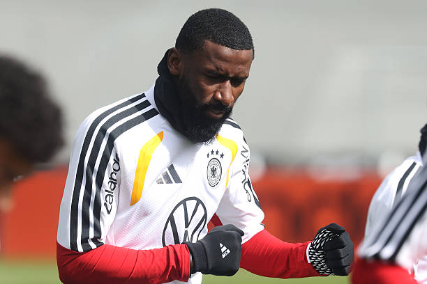 HERZOGENAURACH, GERMANY - MARCH 26: Antonio Rudiger of Germany is pictured during the Germany Training Session held at adidas Homeground on March 25, 2026 in Herzogenaurach, Germany.