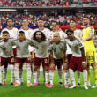 Spain longest unbeaten run in international football ARLINGTON, TEXAS - JULY 14: Spain players pose for a team photograph before the FIFA World Cup 2026 Semi Final match between France and Spain at Dallas Stadium on July 14, 2026 in Arlington, Texas.