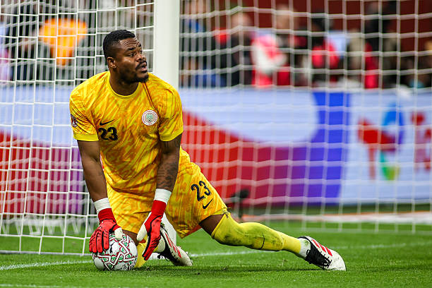 Stanley Nwabali best goalkeeeper at saving penalty Rabat, Morocco - January 14: Nigeria's Stanley Nwabali makes a save during the Africa Cup Of Nations Semi-final match between Nigeria and Morocco at Prince Moulay Abdellah Stadium on January 14, 2026 in Rabat, Morocco. 