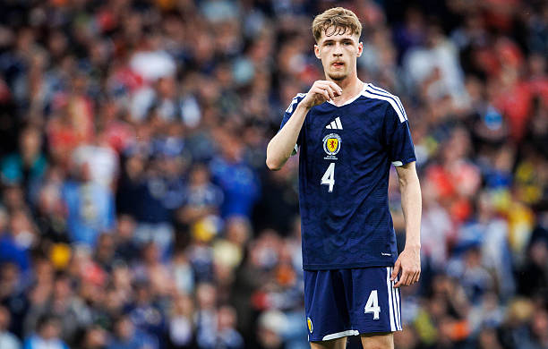 GLASGOW, SCOTLAND - MAY 30: Scotland's Tyler Fletcher in action during an International Friendly match between Scotland and Curacao at Barclays Hampden, on May 30, 2026, in Glasgow, Scotland.