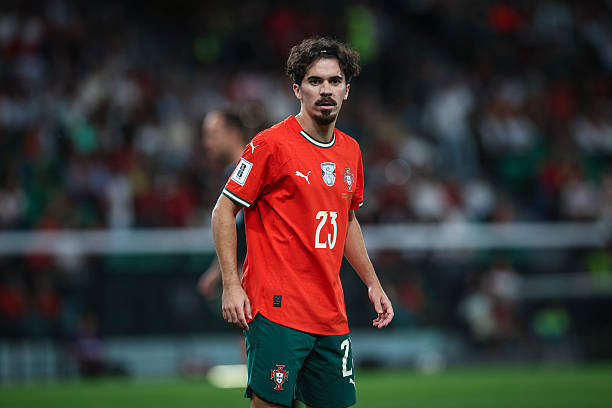 LISBON, PORTUGAL - OCTOBER 14: Vitinha of Portugal looks on during the FIFA World Cup 2026 qualifier match between Portugal and Hungary at Estadio Jose Alvalade on October 14, 2025 in Lisbon, Portugal.