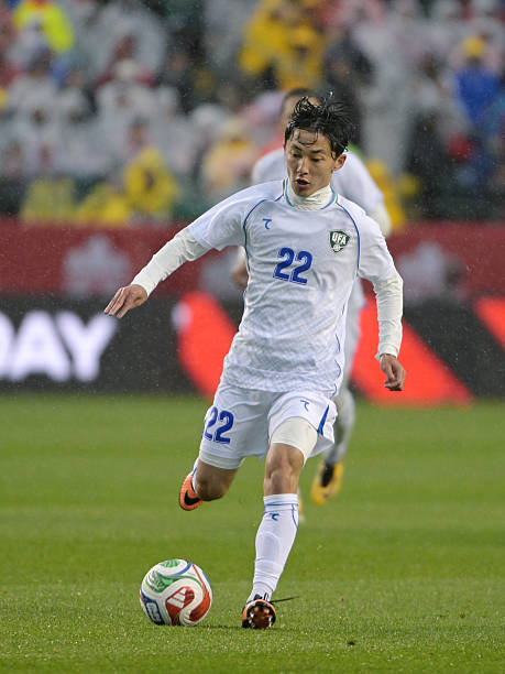 EDMONTON, CANADA - JUNE 1: Abbosbek Fayzullaev of Uzbekistan during the International Friendly match between Canada v Uzbekistan at the Commonwealth Stadium on June 1, 2026 in Edmonton Canada