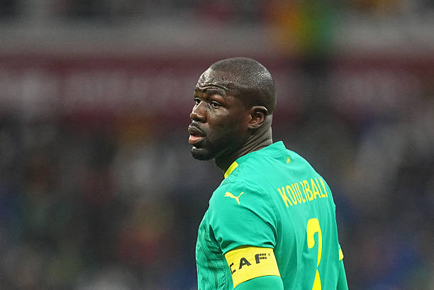 Kalidou Koulibaly of Senegal looks on during the quarter final match between Senegal and Egypt at Tangier Stadium, Tangier, Morocco on January 14, 2026.