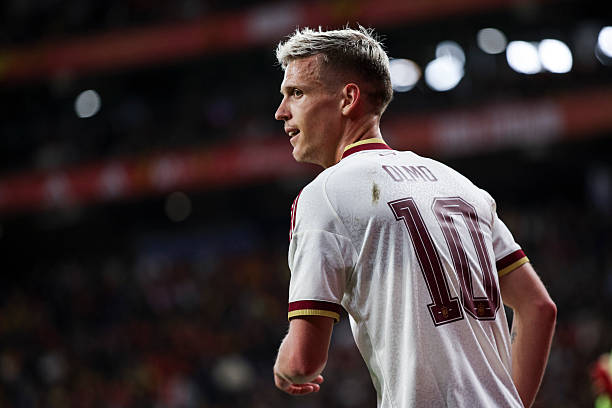 Dani Olmo of Spain during the international friendly match between Spain and Egypt prior to the FIFA World Cup, at RCD Stadium in Barcelona, Spain, on March 31, 2026.