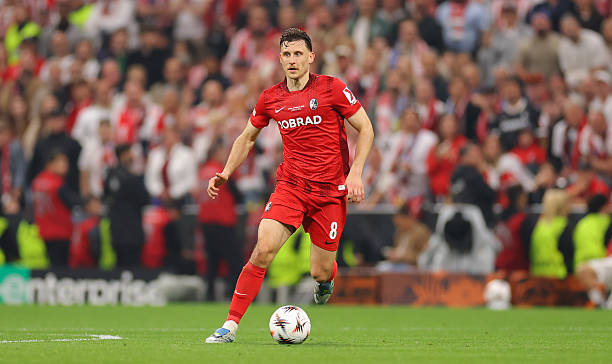Maximilian Eggestein soccer players who run the most ISTANBUL, TURKEY - MAY 20: SC Freiburg's Maximilian Eggestein during the UEFA Europa League Final 2026 match between SC Freiburg and Aston Villa FC at Besiktas Park on May 20, 2026 in Istanbul, Turkey.